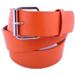 Orange Faux Leather Belt