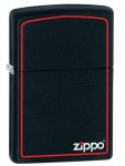 Zippo Lighter 218ZB Classic Black Matte W/Zippo & Border