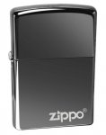 Zippo Lighter 24756zl Ebony With Zippo Logo Windproof