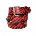 Red Zebra Faux Leather Belt