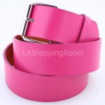 Pink Faux Leather Belt