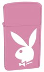 Zippo Lighter 20831 Playboy Bunny Logo Slim Pink Matte Windproof