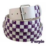 Leather Checker Stud Belt w/Multiple colors