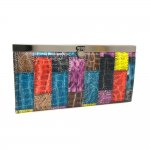 Zebra Clutch wallet with Round buckle Multi Color