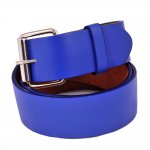 Navy Blue Faux Leather Belt