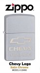 Zippo Lighter Chevy Logo - Satin Chrome 28490