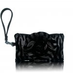 Women's Rose Zebra Small Wristlet Bag With Multi Colors "Brown"