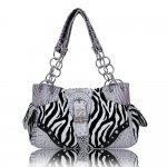 Western Style Zebra Handbags "White"