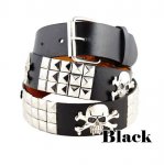Metal Checker Stud Leather Belt w/Multiple Colors