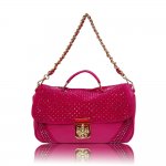 Fashion Shining Turnlock Satchel Bag "Pink"