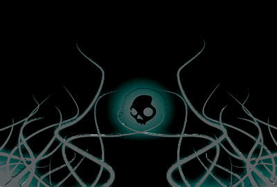 A065 Skull Blue Background - Click Image to Close